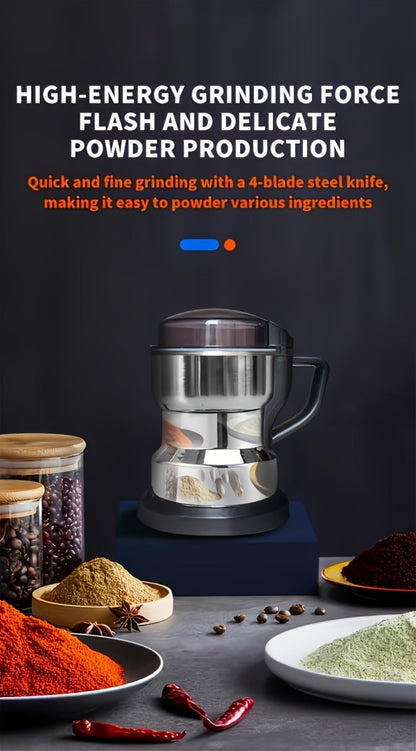 Electric Coffee Grinder 400ml 14oz 4-Blade Stainless Steel 10 Second Quick Grinding for Entryways, Bedrooms and Living Spaces