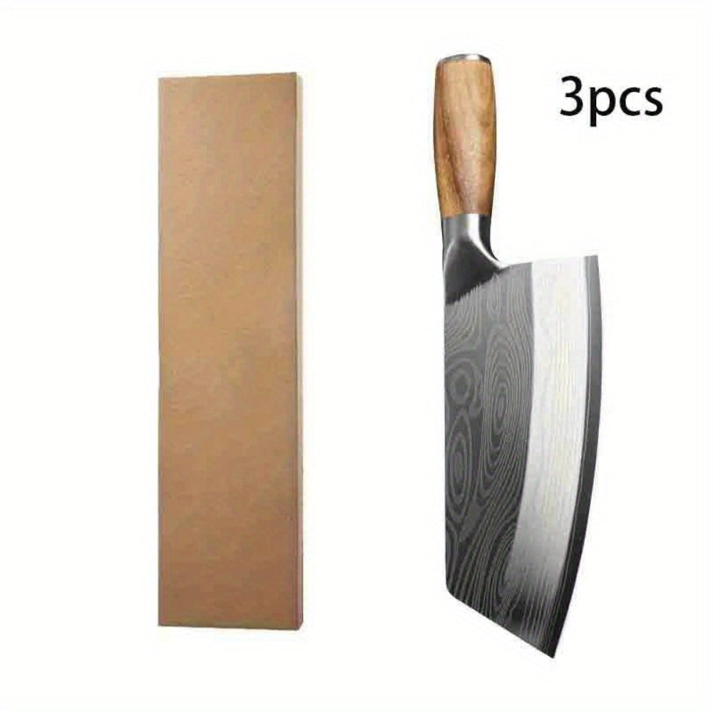 Damascus Chef Knife Set, Sharp Stainless Steel Kitchen Knife with Damascus Pattern Blade for Chopping Vegetables