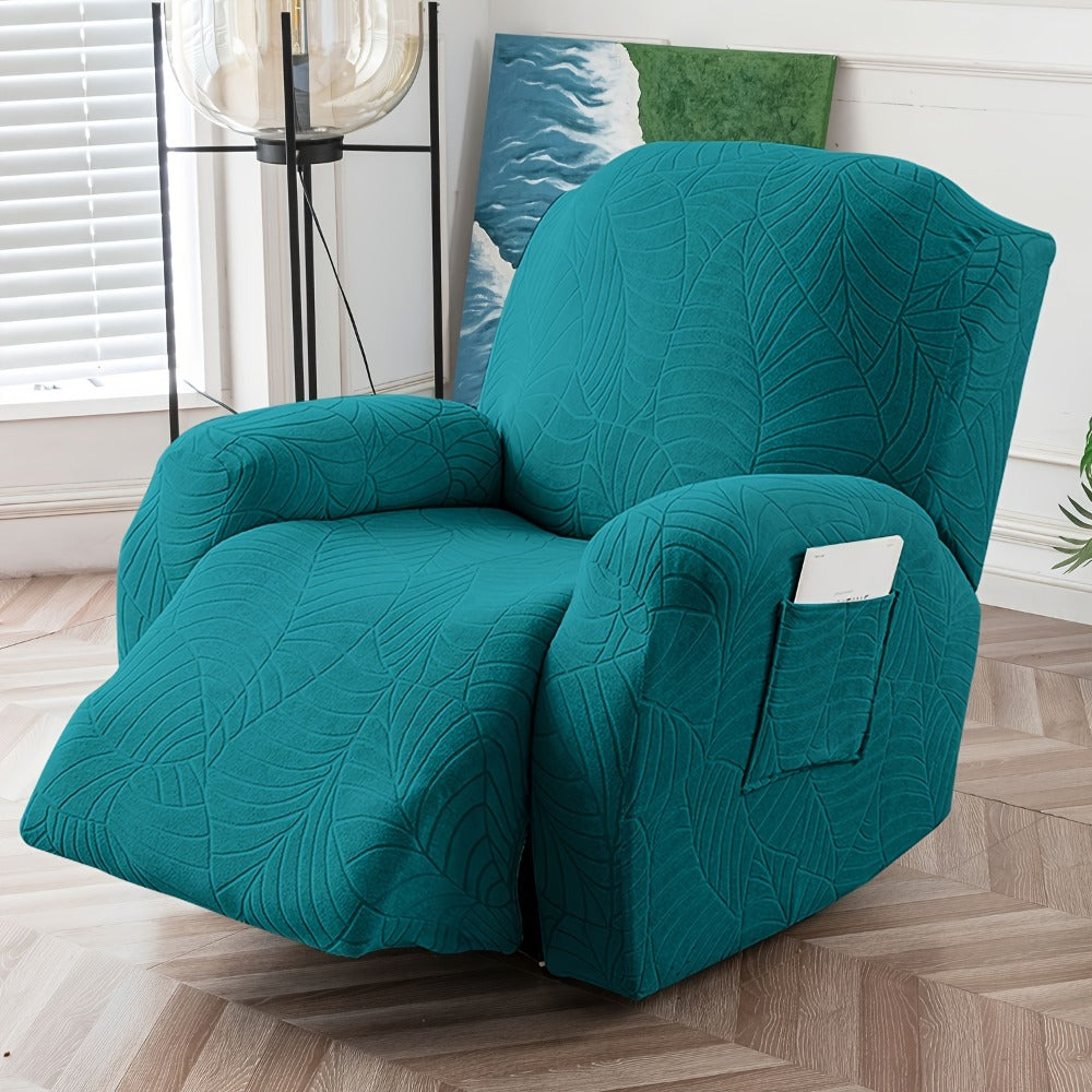 Sofa Cover Big-Leaf Jacquard High-Stretch Recliner Slipcover for 1, 2 or 3 Seats and Console Loveseats
