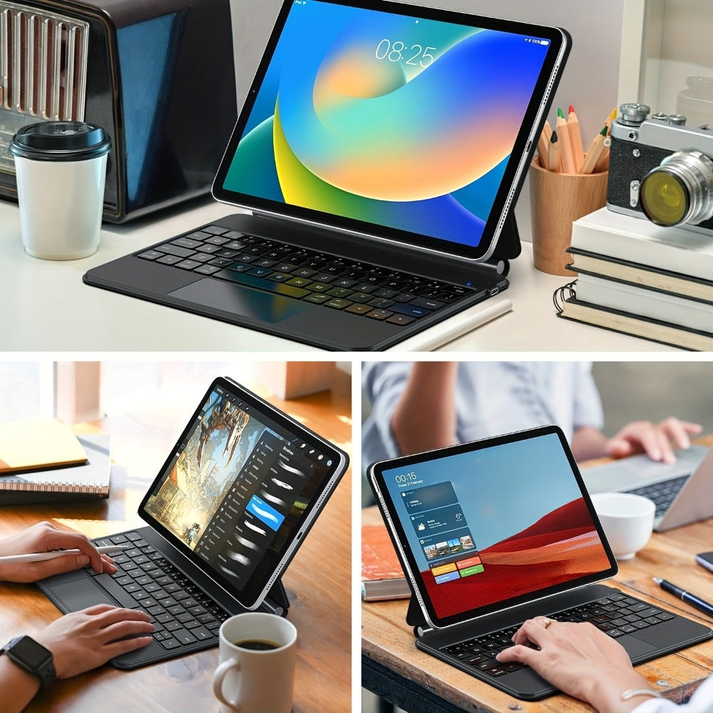 iPad 10th Gen Keyboard Case with Backlit Magic-Style Magnetic Keyboard, Multi-Touch Trackpad, Cantilever Stand