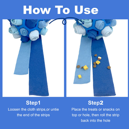 Snuffle Ball Dog Toy – Interactive Foraging Treat Dispenser & Slow Feeder Puzzle Toy for Small Medium Large Dogs
