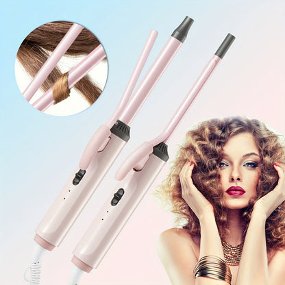 9mm Mini Curling Iron Rapid Heating for Ultra-Fine Curls Teddy Curls Water Waves & Bangs, Travel Curling Wand for Men & Women