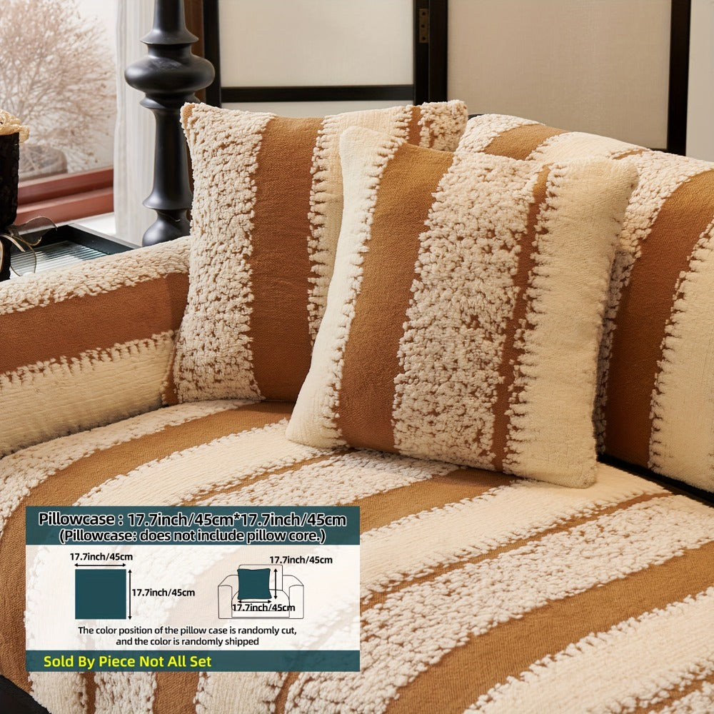 Sofa Cover, Thick Plush Jacquard Couch Pad in Four Colors with Loveseat and Extra-Large Sizes