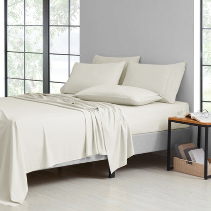 Microfiber and Bamboo Blend Sheet Set with 3- or 6-Piece Packages, 20 Colors and Five Bed Sizes