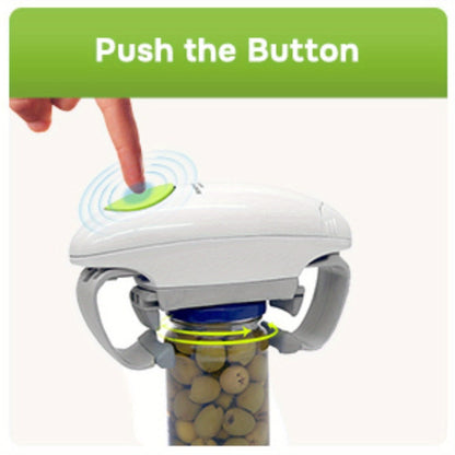 Electric Jar Opener & Bottle Opener, One-Touch Lid Opener for Arthritic Hands, Seniors & Weak Grip