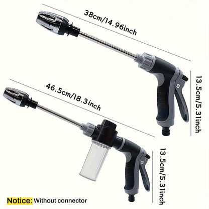 High Pressure Car Wash Spray Gun with Adjustable Nozzle – 3/4" & 1/2" Quick Connect, Multi-Function Garden Hose Sprayer for Car Cleaning