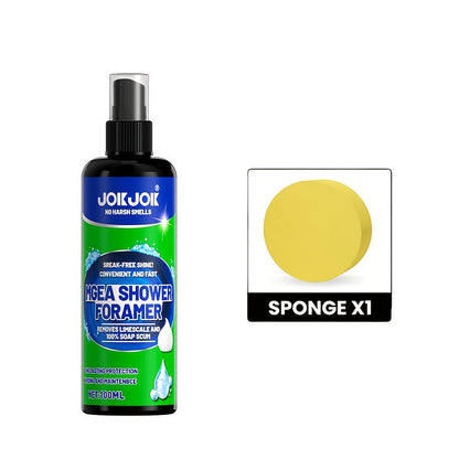 Bathroom Cleaner with Sponge 3.38oz – Deep Cleaning Stain Removal Scrub for Tiles Tub for Bath Time, Home Spa and Personal Care