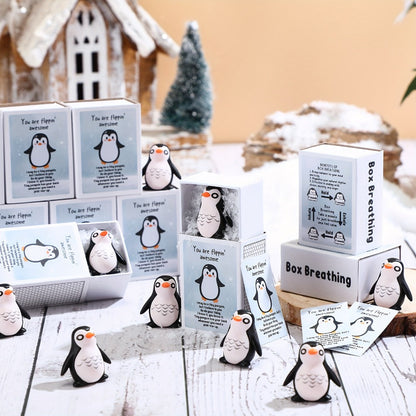 Emotional Support Penguin Resin Cards 36 Sets, Positive Affirmation Appreciation Gifts for Teachers Volunteers Employees Coworkers