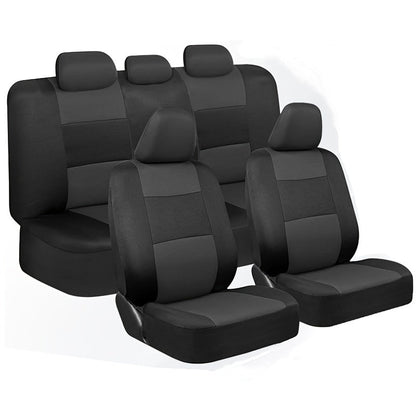 Car Seat Covers 5-Seat Breathable Knit Polyester Set with Front and Rear Pieces in Sixteen Colors