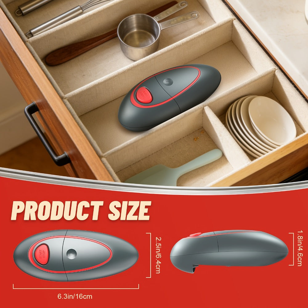 Electric Can Opener One-Touch Automatic – Smooth Edge Battery Operated Handheld Opener for All Can Sizes, Best Kitchen Gadget for Seniors