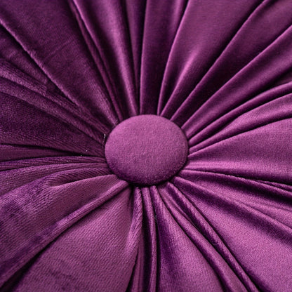 Velvet Flower Shaped Throw Pillow with Pillow Core Elegant Round Cushion Luxury Floral Pillow for Entryways, Bedrooms and Living Spaces