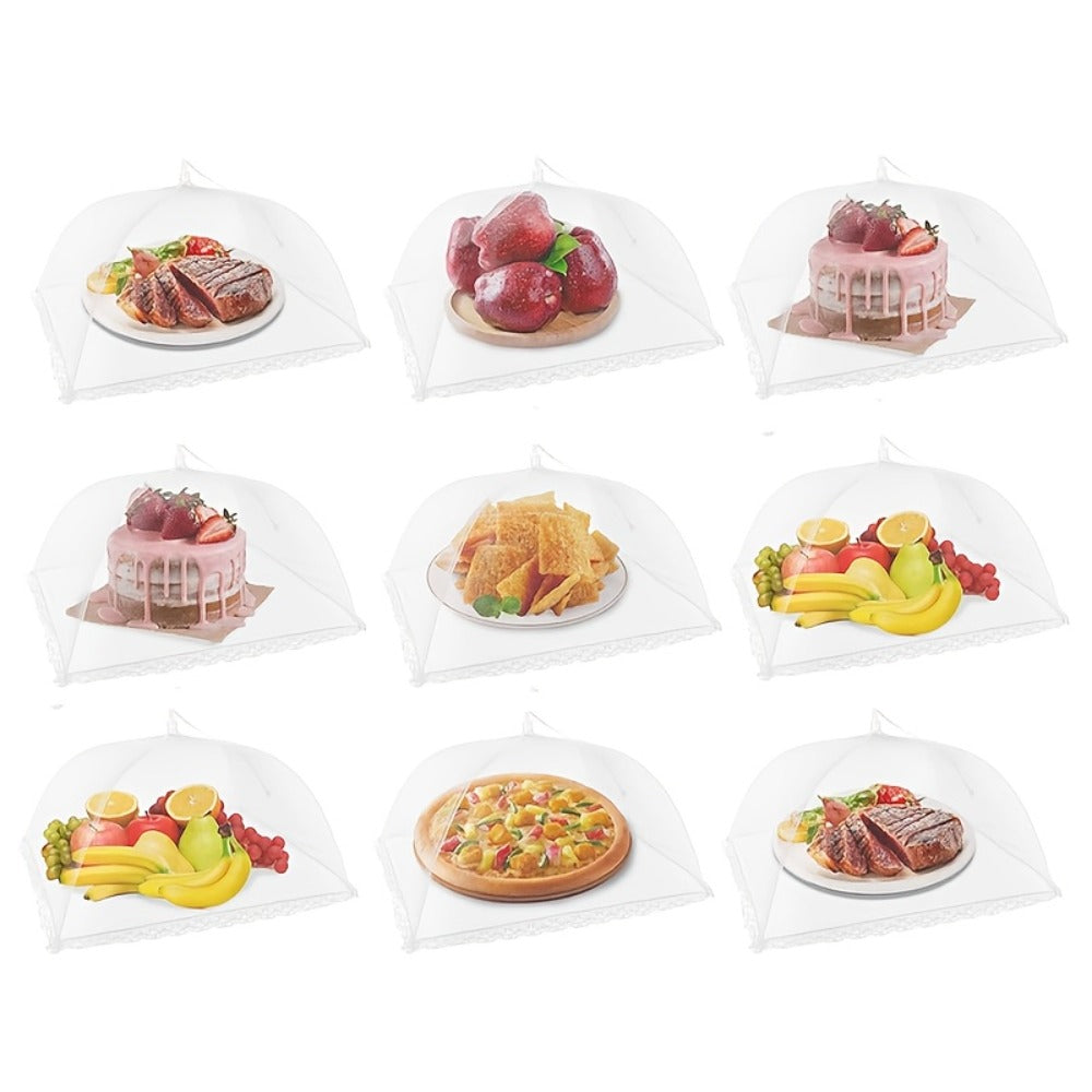 Pop-Up Mesh Food Covers for Outdoor Use – Large Collapsible Tent Covers for Picnic, BBQ, Buffet & Gatherings (3pcs / 9pcs)