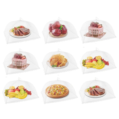 Pop-Up Mesh Food Covers for Outdoor Use – Large Collapsible Tent Covers for Picnic, BBQ, Buffet & Gatherings (3pcs / 9pcs)