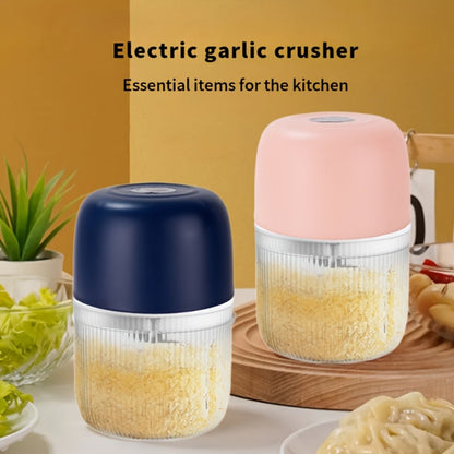Electric Garlic Chopper USB Rechargeable Mini Food Chopper with 800mAh Battery - Portable for Home Cooking, Dining and Outdoor Meals