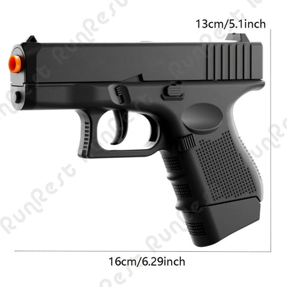 Compact Black Toy Foam-Dart Blaster with Orange Tip, Two Magazines, 12 Shells and 100 Darts