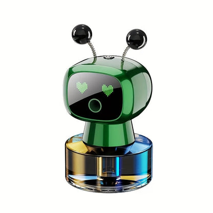 Car Air Freshener Auto Spray Robot Design USB Rechargeable – AI Expression Display, 4-Level Fragrance Control