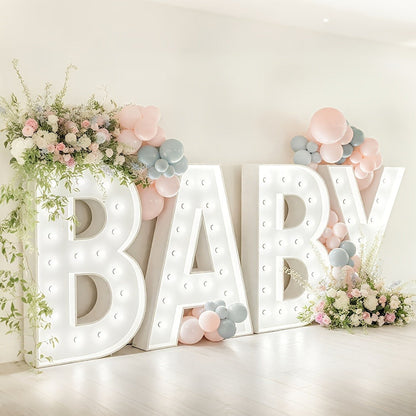 Marquee Letter Lights 3ft LED Light Up Letters for Weddings, Proposals & Celebrations – Cool White Lighted KT Board DIY Display Frame