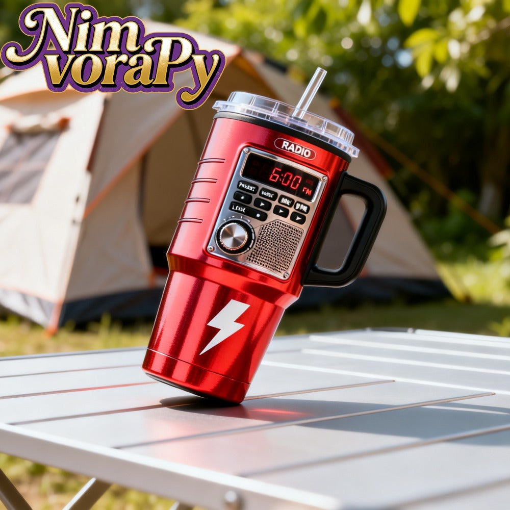 Insulated Travel Mug 40 Oz – Retro Game Console Stainless Steel Tumbler with Leak-Proof Lid & Straw – Hot & Cold Beverages