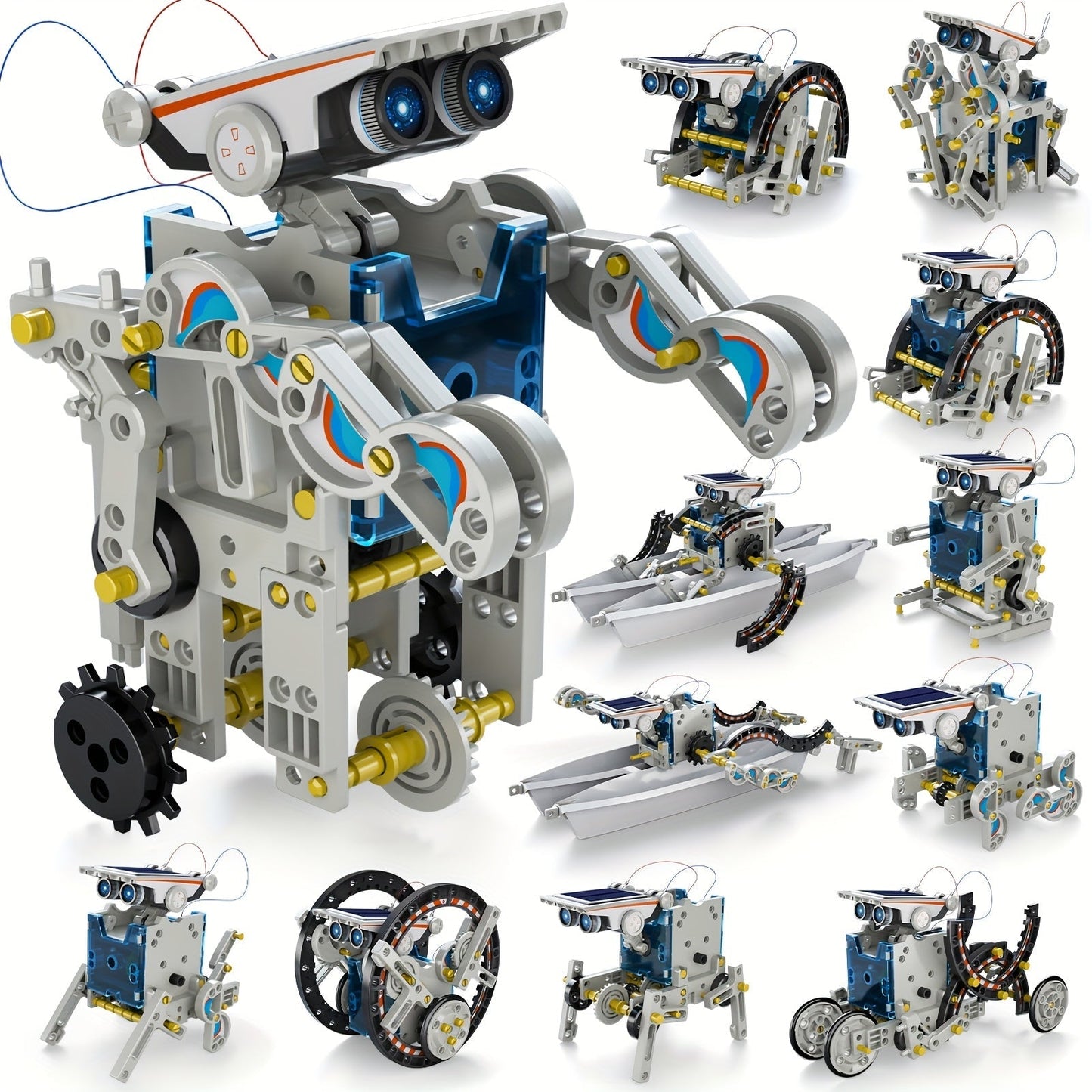 12-in-1 Solar Robot Kit for Kids Ages 8-13, Build Your Own Solar Powered Robot, STEM Engineering Building Toy