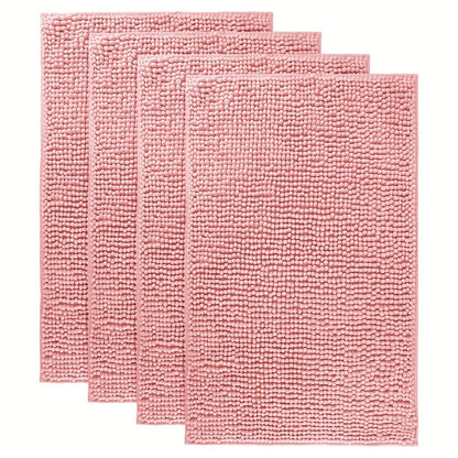 Chenille Bath Rug Extra Thick Bathroom Mat, Multiple Sizes & Colors for Entryways, Bedrooms and Living Spaces