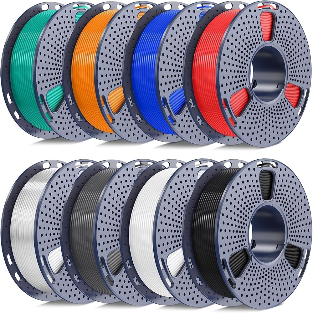 3D Printer Filament SUNLU 1.75mm Eight-Roll 2kg Bundle with PLA, High-Speed PLA, PETG or High-Speed PETG Options
