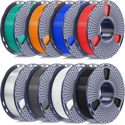 3D Printer Filament SUNLU 1.75mm Eight-Roll 2kg Bundle with PLA, High-Speed PLA, PETG or High-Speed PETG Options