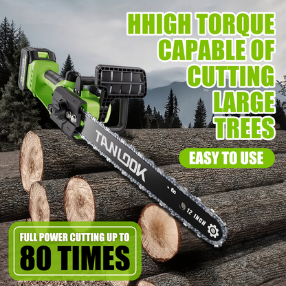 12-Inch Cordless Electric Chainsaw Kit in Five Colors with One- or Two-Battery and Two- or Three-Chain Options