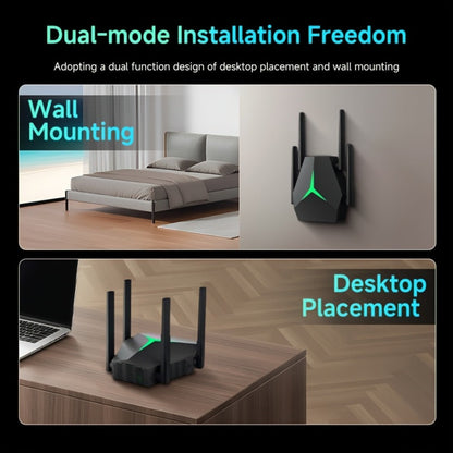 1167Mbps WiFi Repeater Single to Dual Band Converter - Wall-Penetrating Signal Booster Extender, 2.4G & 5G Simultaneous