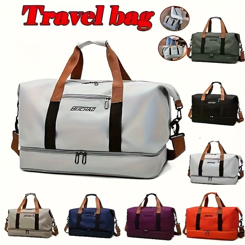 Waterproof Travel Bag Women Gym Yoga Bag Dry Wet Separation Large Capacity Overnight Weekend Tote Duffel Bag Fitness Sports Handbag Outdoor