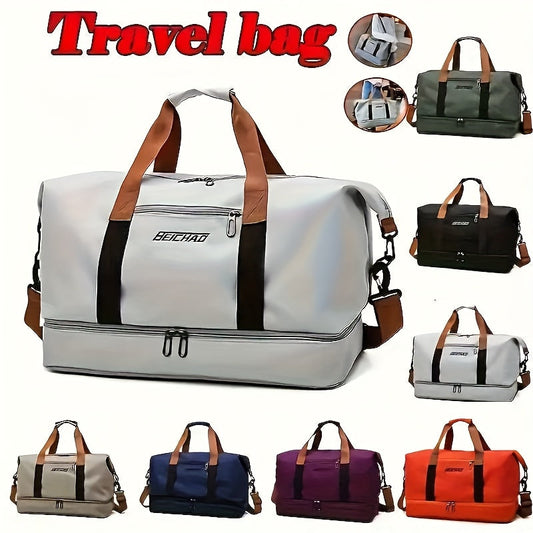 Waterproof Travel Bag Women Gym Yoga Bag Dry Wet Separation Large Capacity Overnight Weekend Tote Duffel Bag Fitness Sports Handbag Outdoor