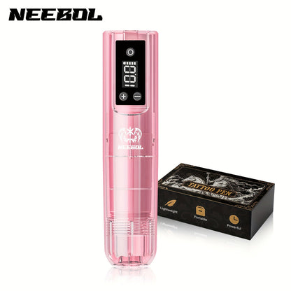 Wireless Rotary Tattoo Machine Neebol Cordless Pen, 6- Battery Life, Portable Design, Cartridge Compatible