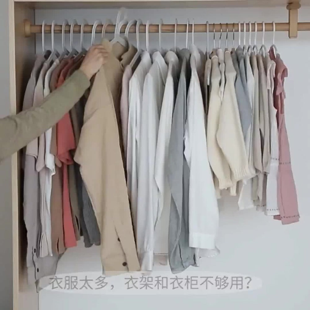 Space Saving Hangers 5-in-1 Multi-Layer Metal Closet Organizer | Heavy Duty Non-Slip Foam Pads | 2 Pack Clothes Hanger for Coats Sweaters