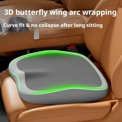 Car Seat Cushion Set 2-Piece – Memory Foam Elevated Driving Cushion with Lumbar Support & Neck Pillow, Height Booster for Car & Home Chair