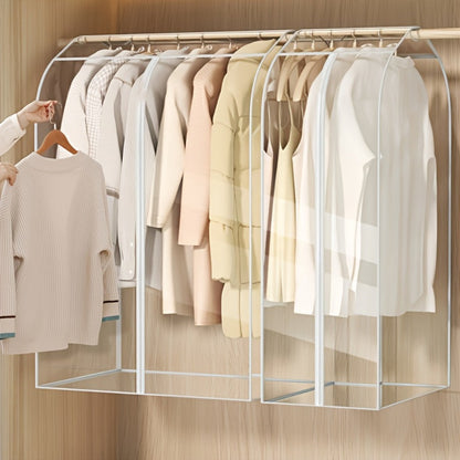 Garment Bag Transparent Hanging Clothes Dust Cover with Zipper, Thickened & Storage Bag for Coats