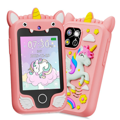 Explorer Toy Phone in Pink, Purple or Green with Dual Cameras, Touchscreen Interface and 8GB Label