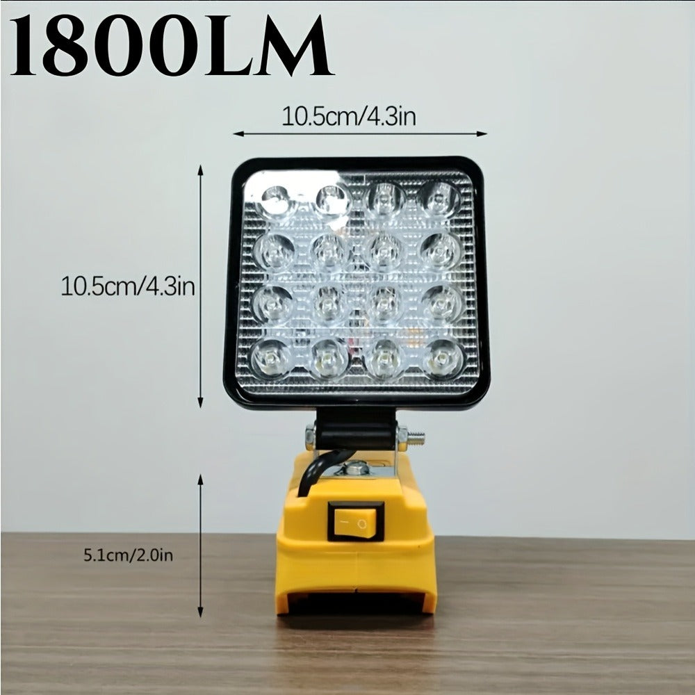 Cordless LED Work Light for DeWalt 20V Battery, 30W/90W 1800/5400 Lumen LED Floodlight, Battery Powered Work Light for Automotive