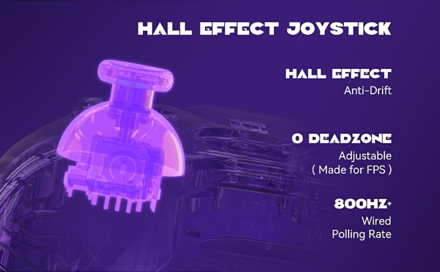 Hall-Effect Wireless Gaming Controller in White with Interactive Screen, RGB Lighting and Charging Dock