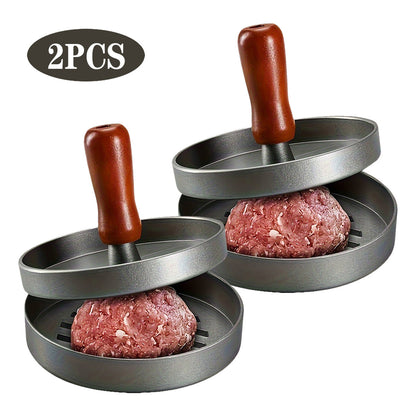 Burger Press Patty Maker 2-Pack, Non-Stick Hamburger Press Mold for Beef, Chicken, Fish & Poultry, Heavy-Duty Round Patty Maker