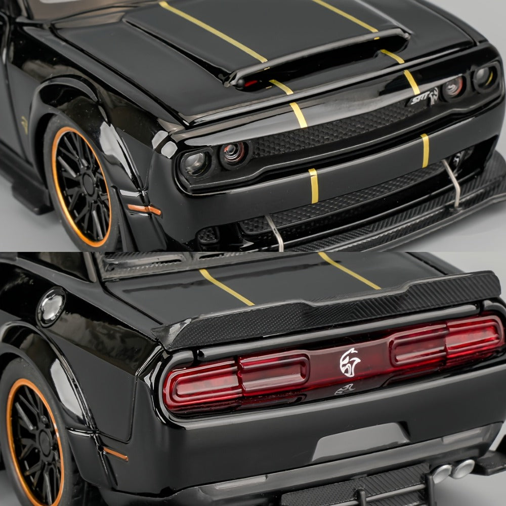 1:32 Scale Dodge Hellcat Die-Cast Metal Car Model with Openable Doors & Display Base, Collector Diecast Vehicle