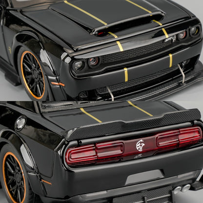 1:32 Scale Dodge Hellcat Die-Cast Metal Car Model with Openable Doors & Display Base, Collector Diecast Vehicle