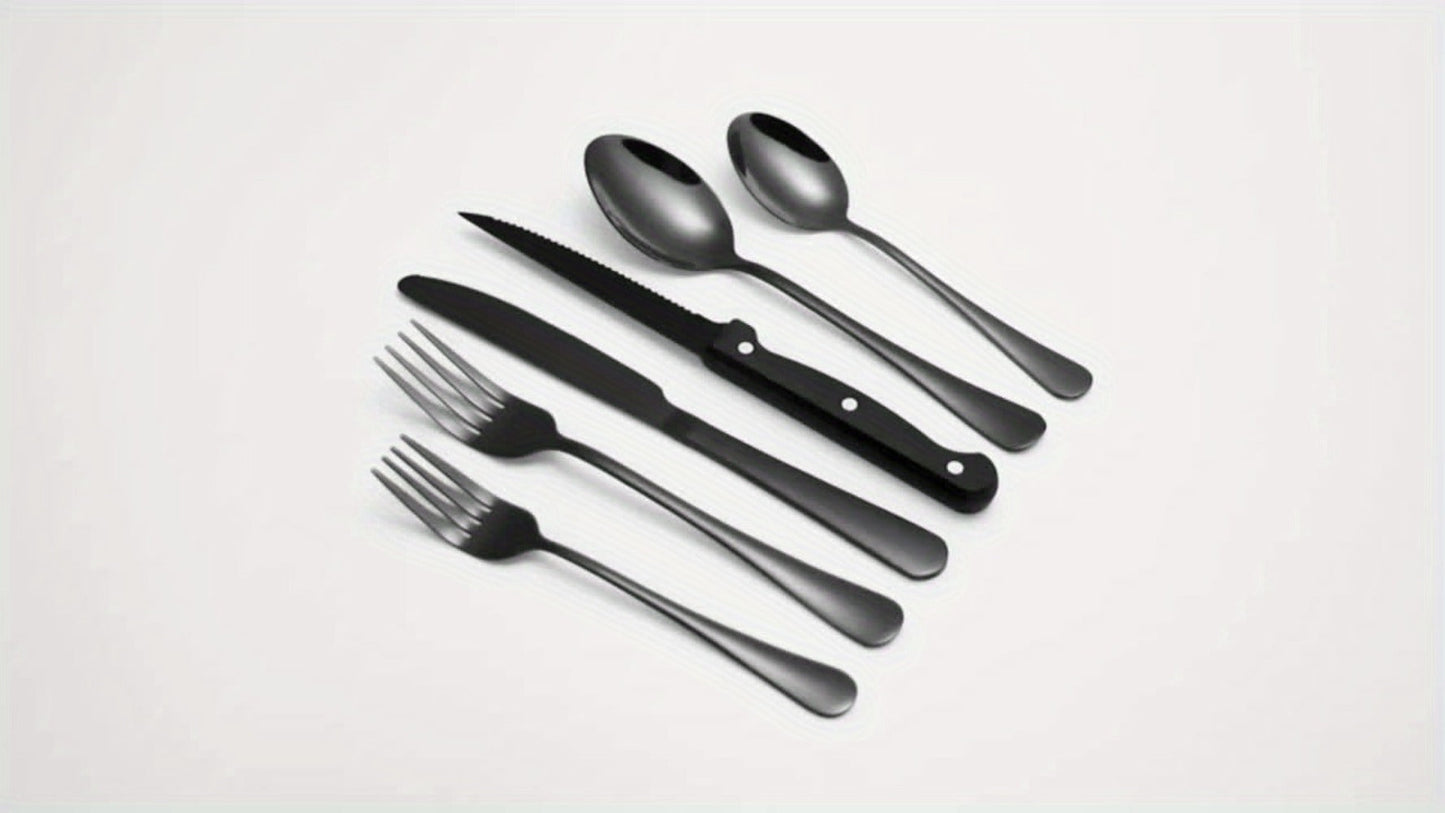 Stainless Steel Flatware Set, Mirror-Polished Cutlery Set for Home & Hotel, Gift Box Included, Silverware for Parties