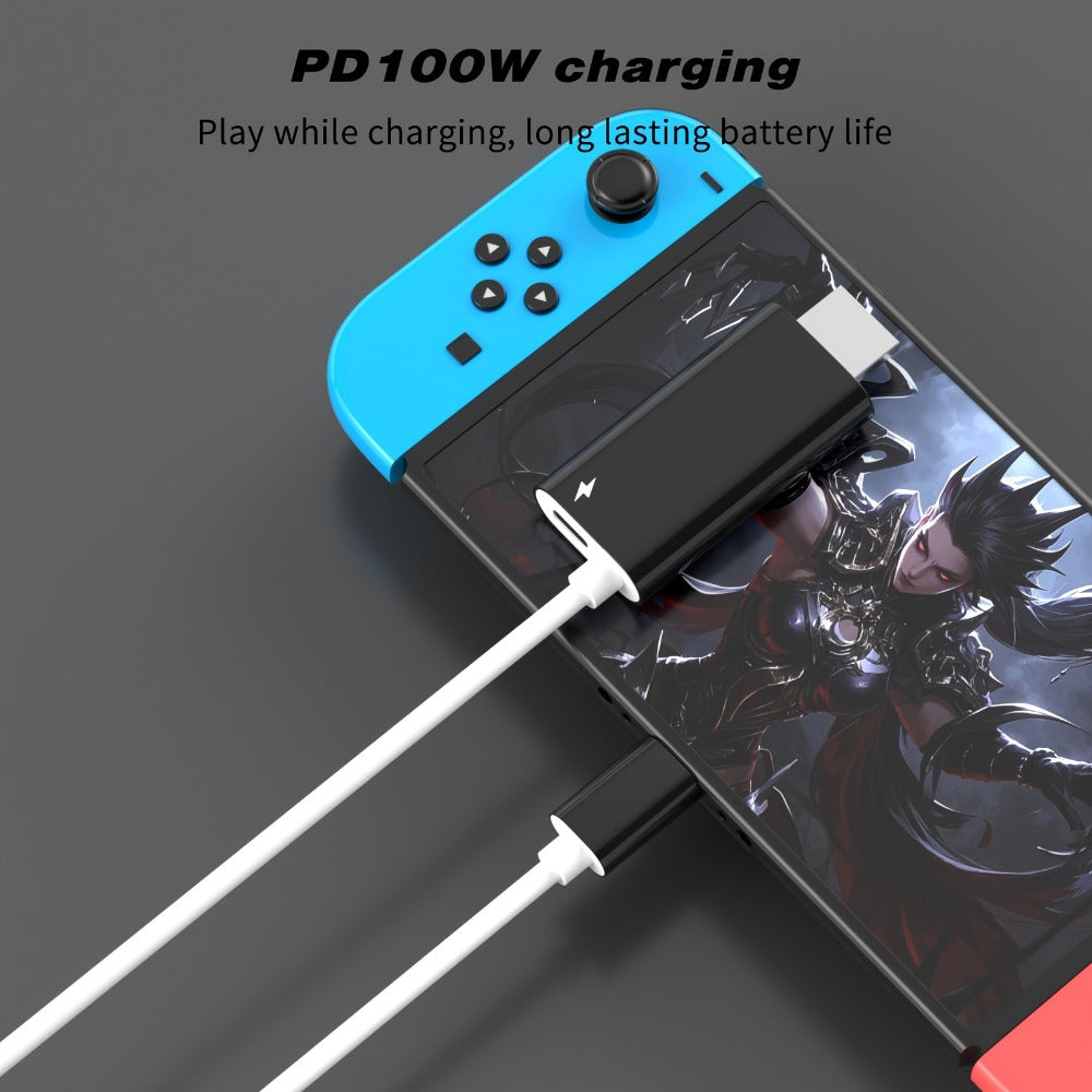 USB C to HDMI Cable 4K 30Hz for Nintendo Switch OLED – PD 100W Charging Portable USB-C HDTV Adapter for Laptop Tablet Phone MacBook
