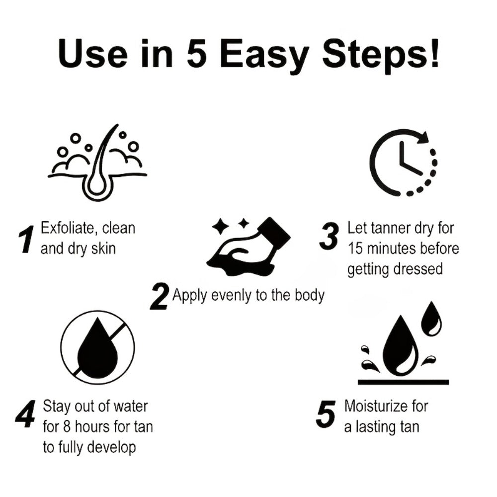 Sunless Self Tanner Lotion 200ml Fast Bronzing Streak-Free – Natural Sun-Kissed Bronze Glow for Body Legs Arms Face