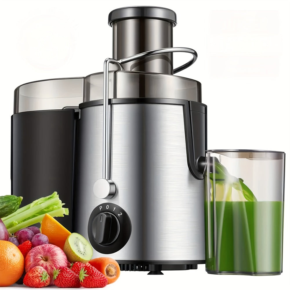 Juicer Machine 500W Centrifugal Juice Extractor with Pulp Separation 3-Inch Wide Mouth 3-Speed Settings Easy to Clean Detachable Parts High