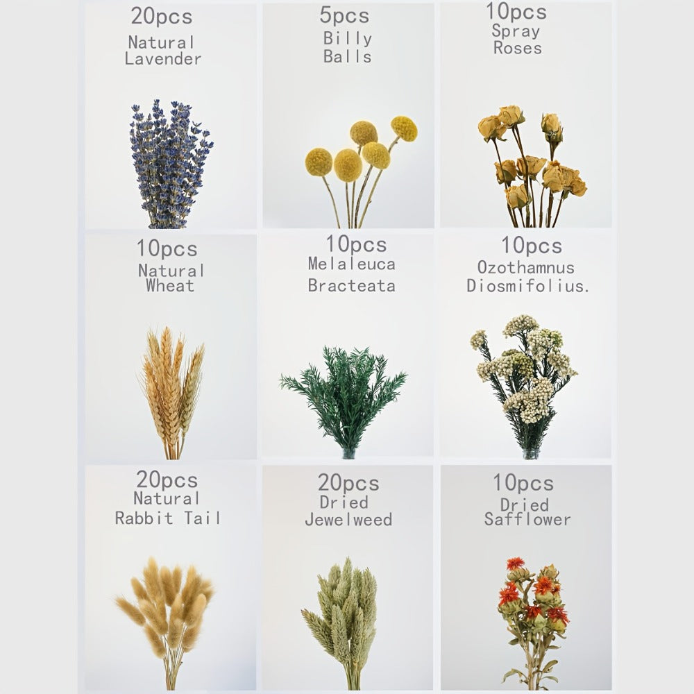 Dried Flower Bouquet with Pampas Grass - Boho Wedding Centerpiece Dried Floral Arrangement for Entryways, Bedrooms and Living Spaces
