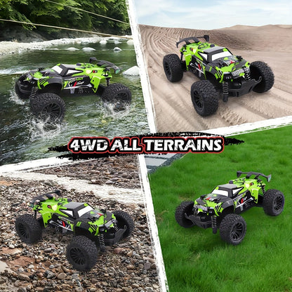 RC Off-Road Truck for Kids 2.4GHz Dual Drive Twin Motor – All-Terrain Anti-Slip Tires Remote Control Car, Sturdy Durable Boys Gift Ages 3 4