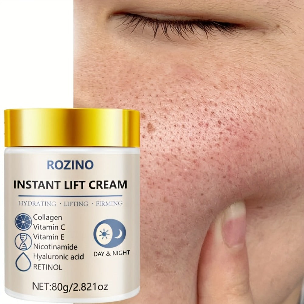 Collagen Niacinamide Face Neck Cream Instant 5-Second Lift Tightening Dark Circles Puffiness ROZINO All Skin Types Sensitive Skin 80g