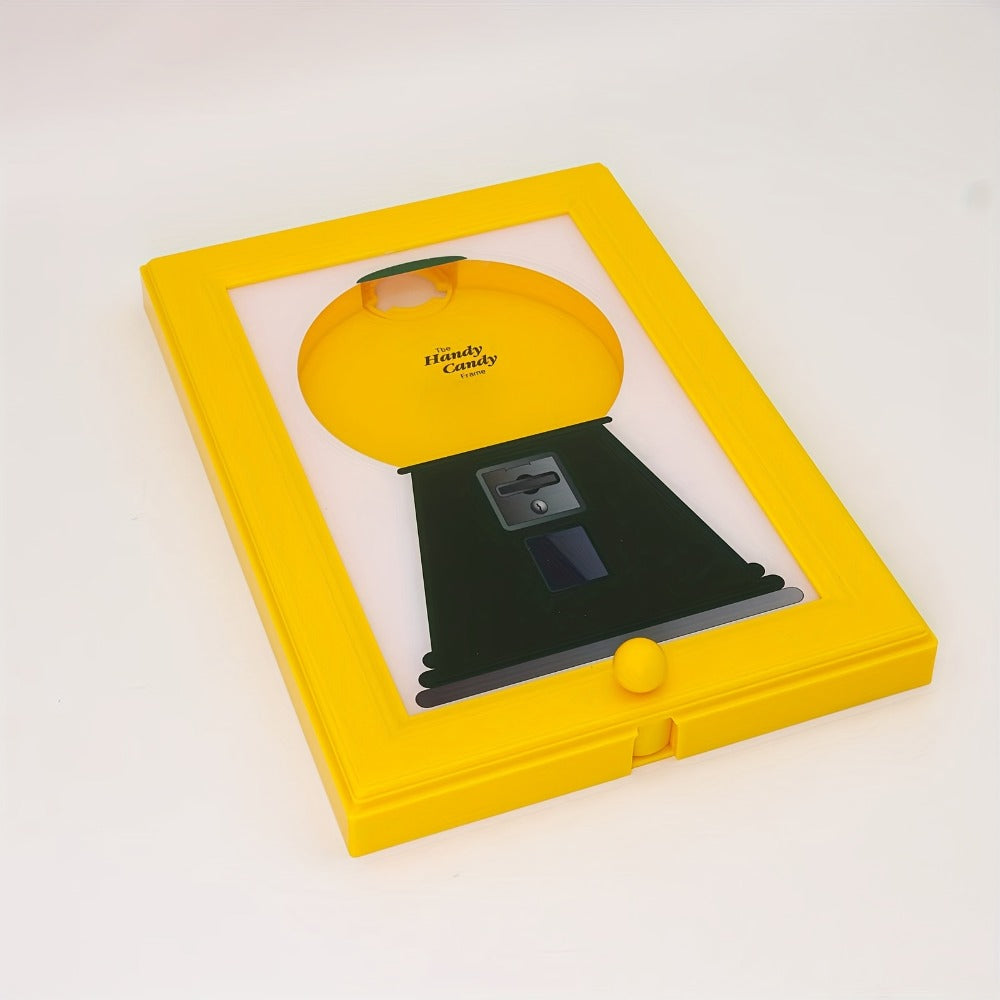 Wall Mounted Photo Frame Candy Dispenser with Shelf, Space Saving & Nut Storage Holder for Home Office Decor