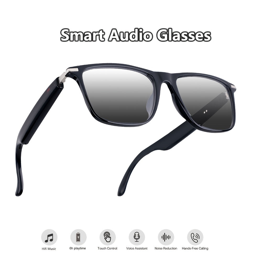 Smart Glasses Photochromic Audio Eyewear with Open-Ear Speaker, Microphone and Metal or Plastic Frames