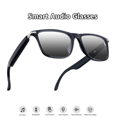 Smart Glasses Photochromic Audio Eyewear with Open-Ear Speaker, Microphone and Metal or Plastic Frames